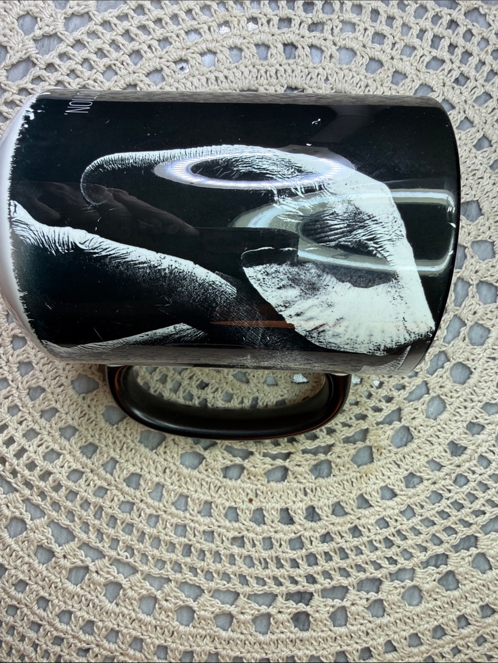 The Mountain Black and White Graphic Ceramic Mug